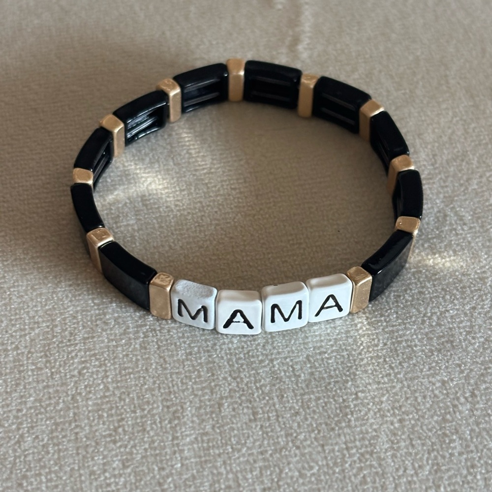 Plunder Black and Gold MAMA Stretch Bracelet - Picture 2 of 4